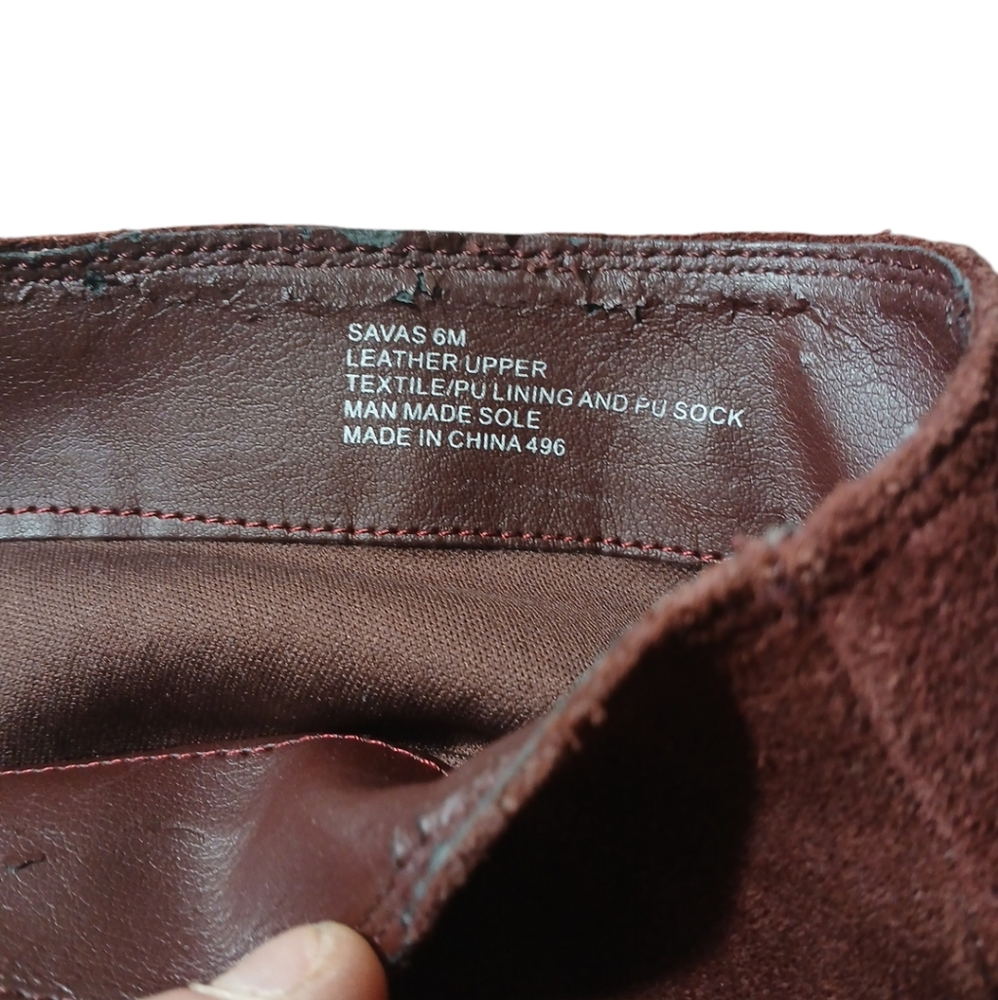 Steve Madden Savas Tall Suede Slouch Boots Burgundy Knee High Heeled Boot 6 - Picture 9 of 11